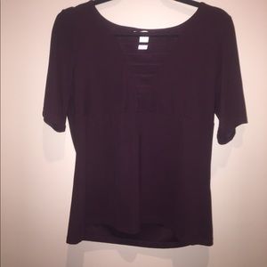 H&M maroon short sleeve top